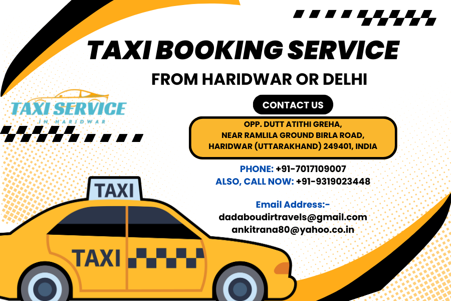 Taxi Service from Haridwar or Delhi
